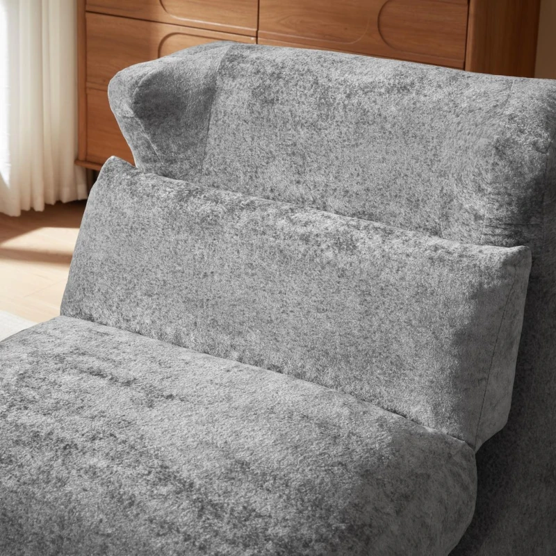Knochenloser Sofa-Kombinationssitz, umwandelbar von einem einzelnen Sessel in einen Sessel, geeignet für Wohnzimmer und Schlafzimmer, 90L x 118B x 86H cm, Grau