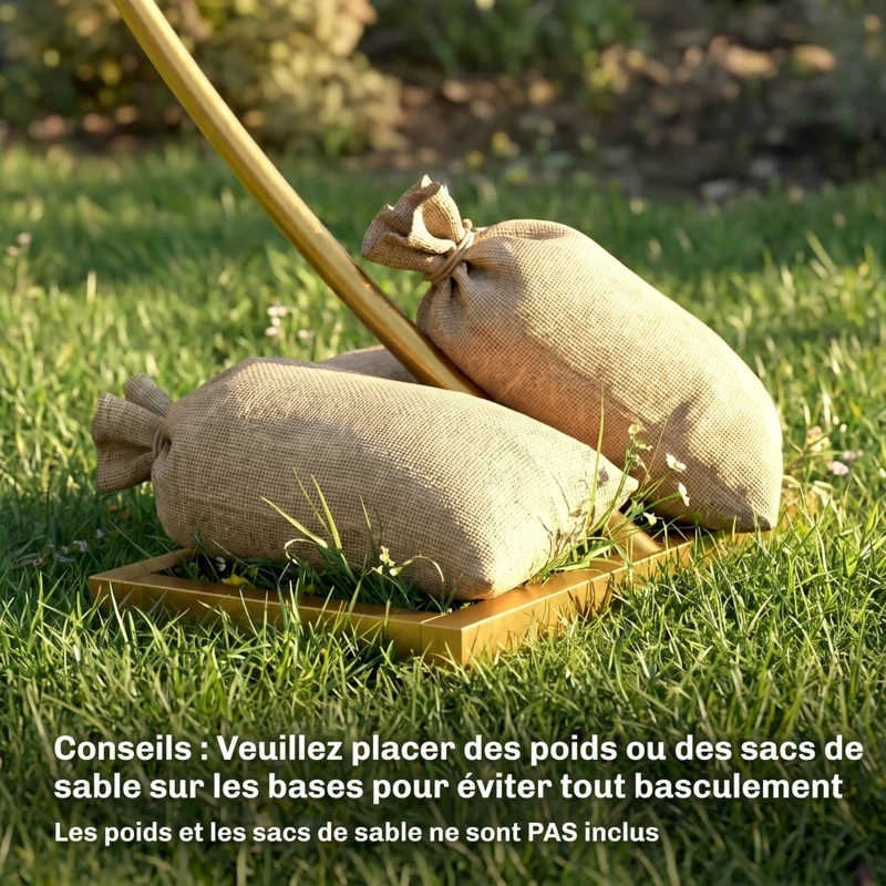 Outsunny Arche de jardin arche de plantes grimpantes pour mariage, anniversaire, cérémonie et banquet acier doré