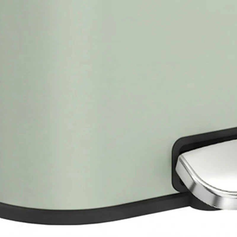 HOMCOM 50 L Kitchen Pedal Bin, Metal Rubbish Bin with Removable Inner Bucket, Soft-Close & Stay-Open Lid, Light Green