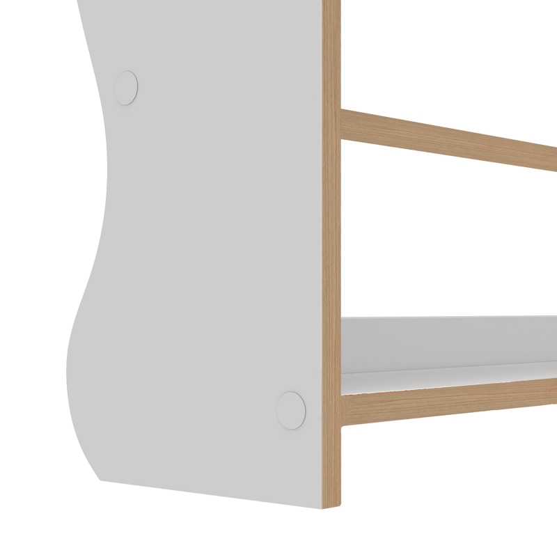 AIYAPLAY Librería Infantil de Pared de 3 Niveles Estantería para Libros para Dormitorio Guardería de 3 a 8 Años Blanco