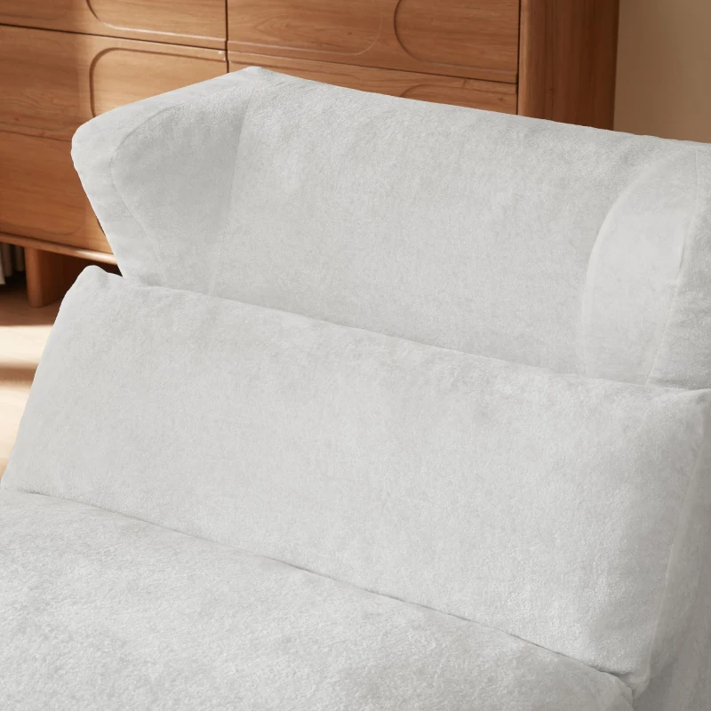 Knochenloser Sofa-Kombinationssitz, umwandelbar von einem einzelnen Sessel in einen Sessel, geeignet für Wohnzimmer und Schlafzimmer, 90L x 118B x 86H cm,Weiß