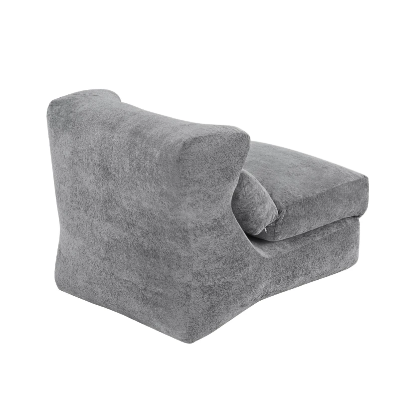 Knochenloser Sofa-Kombinationssitz, umwandelbar von einem einzelnen Sessel in einen Sessel, geeignet für Wohnzimmer und Schlafzimmer, 90L x 118B x 86H cm, Grau