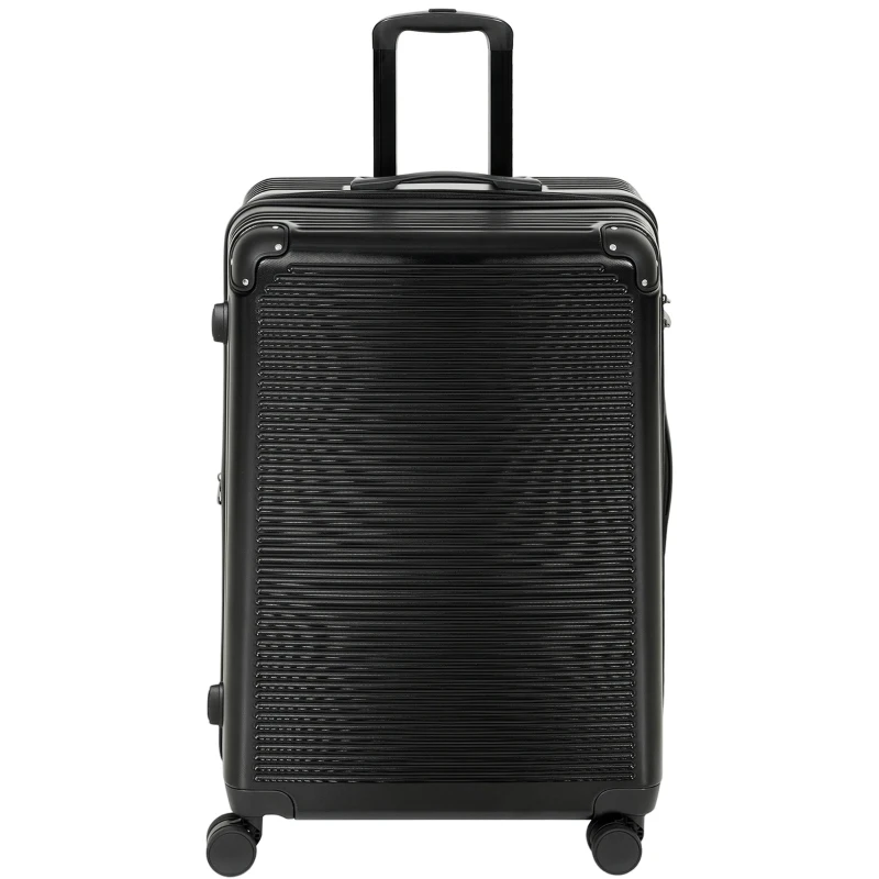 HOMCOM Valigia Rigida Media 71L Espandibile con 4 Ruote e Lucchetto TSA, 43x28x66 cm, Nero