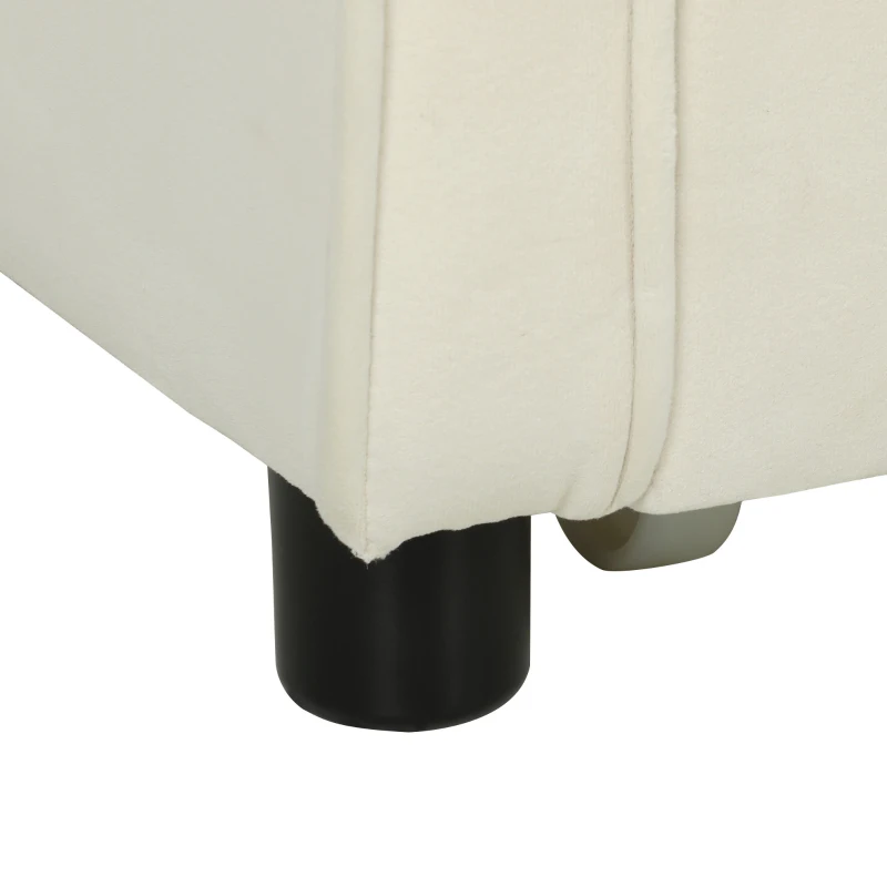 HOMCOM Cadre de lit canapé-lit 2 en 1, canapé 2 places et lit double, deux matelas compatible de 90 x 190 cm
