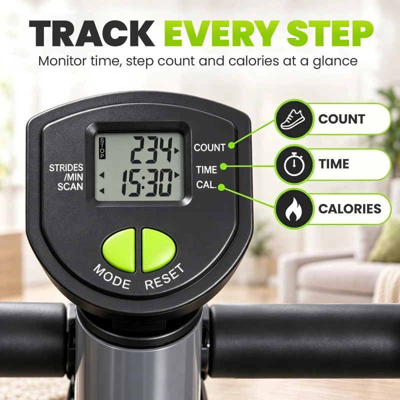 HOMCOM Twister Stepper, Step Machine with Adjustable Resistance, LCD Screen - Grey