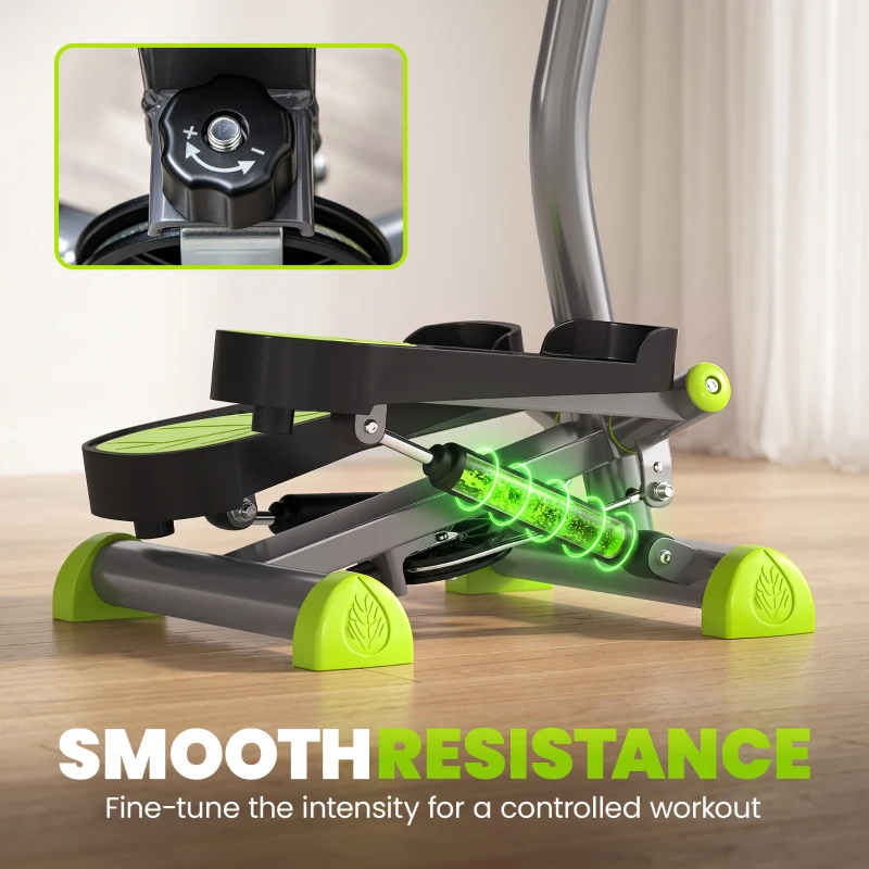 HOMCOM Twister Stepper, Step Machine with Adjustable Resistance, LCD Screen - Grey
