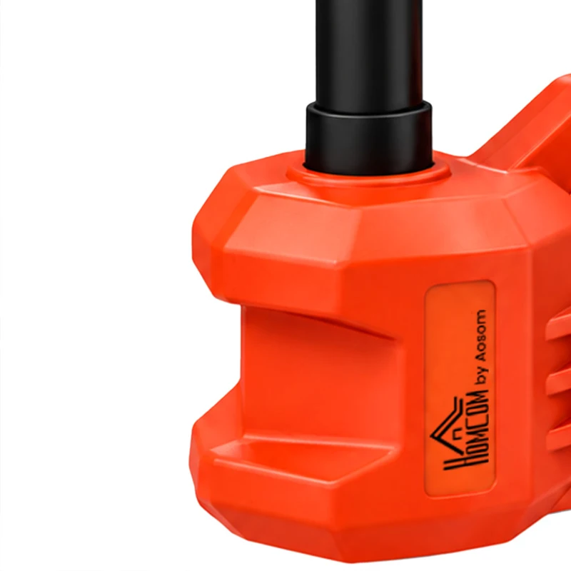 HOMCOM Electric Car Jack Kit, 5Ton 12V Electric Hydraulic Car Jack Lift with 15.5-45 cm Lift, Air Pump, Reflective Case, Orange
