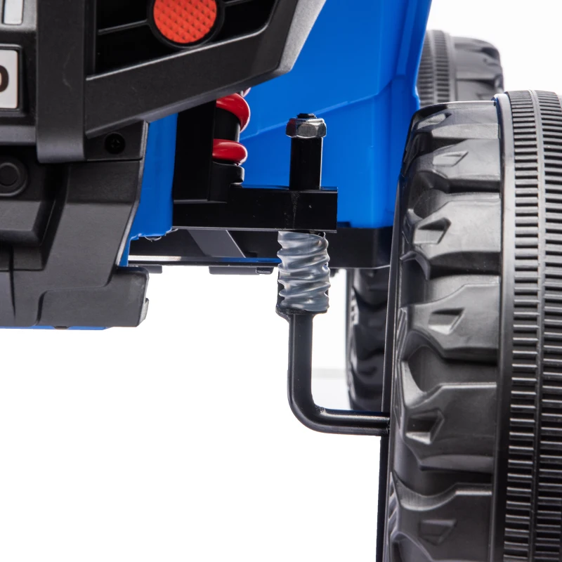 AIYAPLAY Quad Eléctrico Niños 24V 2 Plazas 2 Motores 120 W Batería de Litio Suspensión Arranque Suave 4-6 km/h 3-8 Años Azul