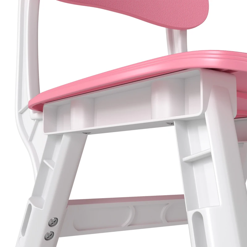 AIYAPLAY 2 PCS Kids Desk Chairs, 3 Level Height Adjustable Children's Chairs with Backrest for 1.5-8 Years, Max Load 50KG, Pink