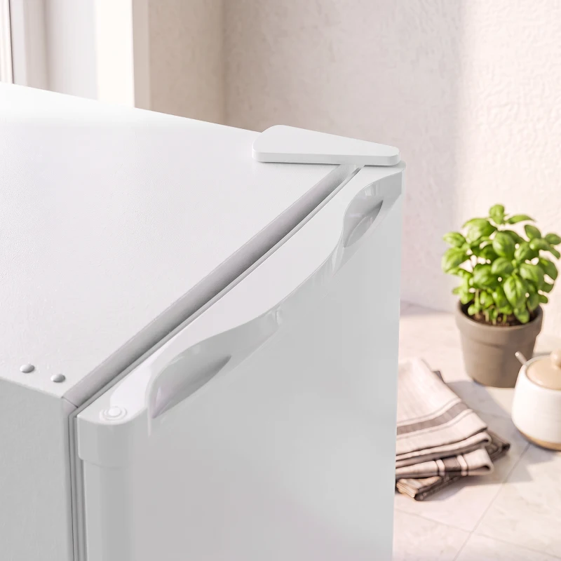 HOMCOM Minikoelkast met vriesvak, instelbare thermostaat, kleine koelkast, 1-deurs, 72,5 liter, wit