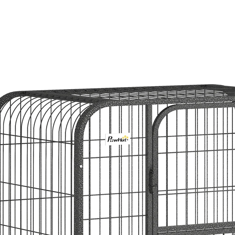 PawHut Heavy Duty Dog Crate,93 x 58 x 76 cm, Large Dog Cage for Small to Medium Breeds