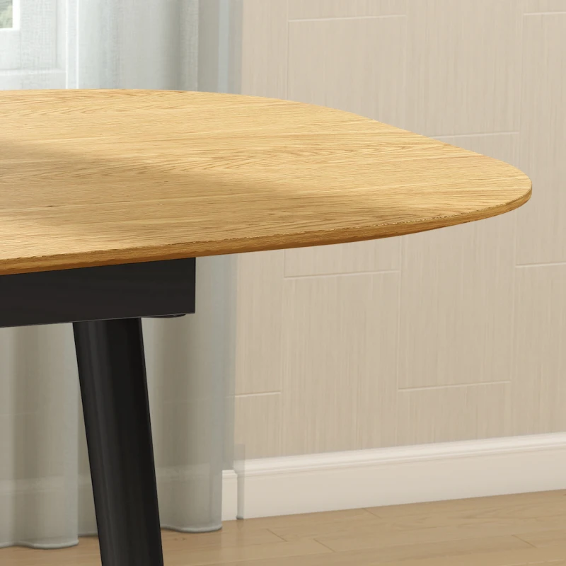 HOMCOM Mesa de Comedor Extensible Rectangular para 6 a 8 Personas, Mesa de Cocina 160-200 cm con Estantería, Marrón