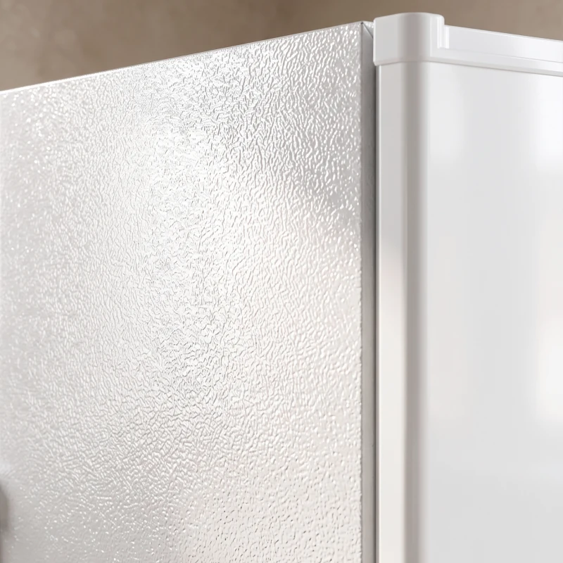 HOMCOM 85L Mini Freezer Countertop, Compact Freestanding Upright Freezer with Reversible Door, Removable Glass Shelves, White