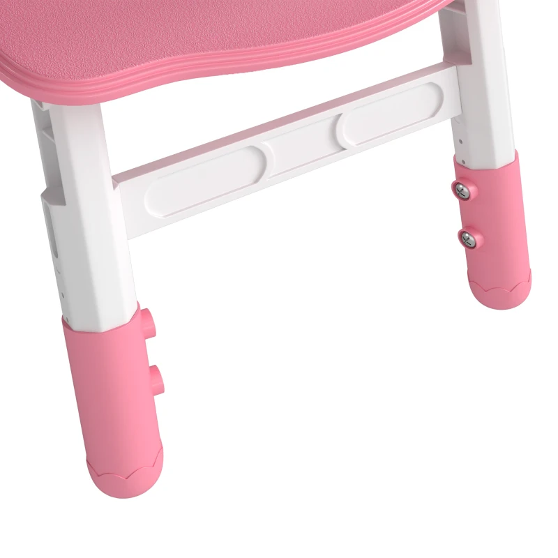 AIYAPLAY 2 PCS Kids Desk Chairs, 3 Level Height Adjustable Children's Chairs with Backrest for 1.5-8 Years, Max Load 50KG, Pink