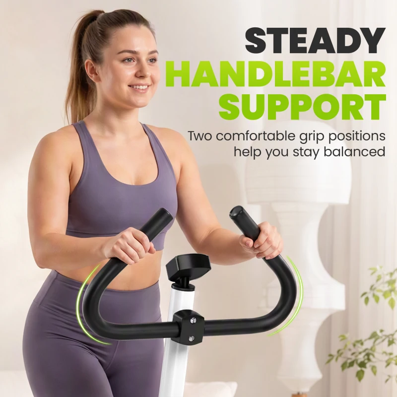 HOMCOM Twister Stepper, Step Machine with Adjustable Resistance, LCD Screen - White
