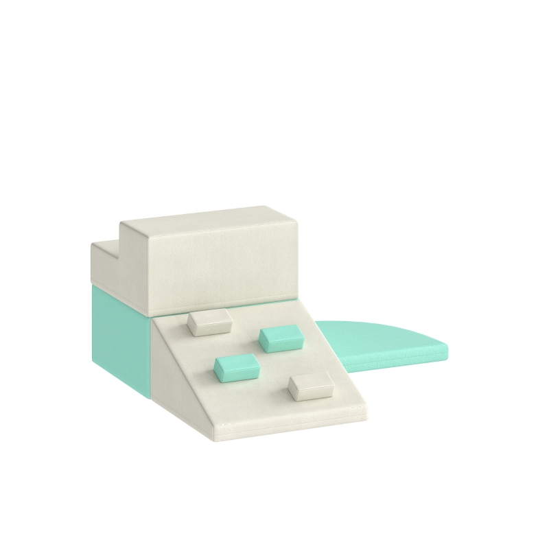 AIYAPLAY Parcours Motricité Bébé 4PCS, Motricité Bébé en Mousse EPE, Antidérapante, 1-3 Ans, 80 x 80 x 20 cm, Vert Clair