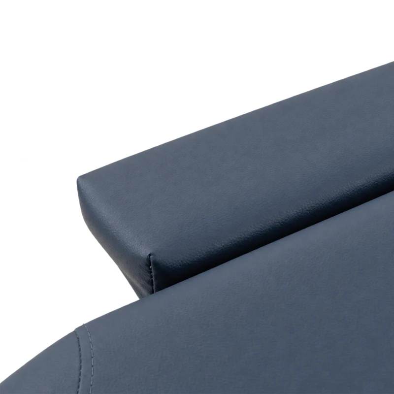 HOMCOM Portable Massage Bed, Folding Spa Beauty Massage Table with 2 Sections, Carry Bag and Wooden Frame, Dark Blue
