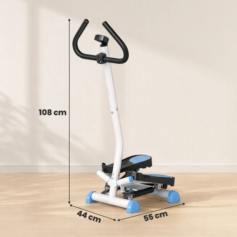 HOMCOM Twister Stepper, Step Machine with Adjustable Resistance, LCD Screen - Blue