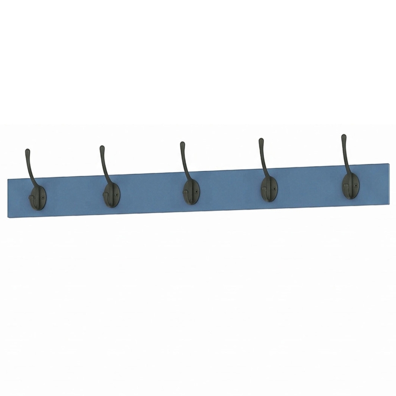 HOMCOM Hallway Storage Unit, Hallway Furniture Set with Shoe Storage Cabinet and 5 Hooks Coat Rack, Blue