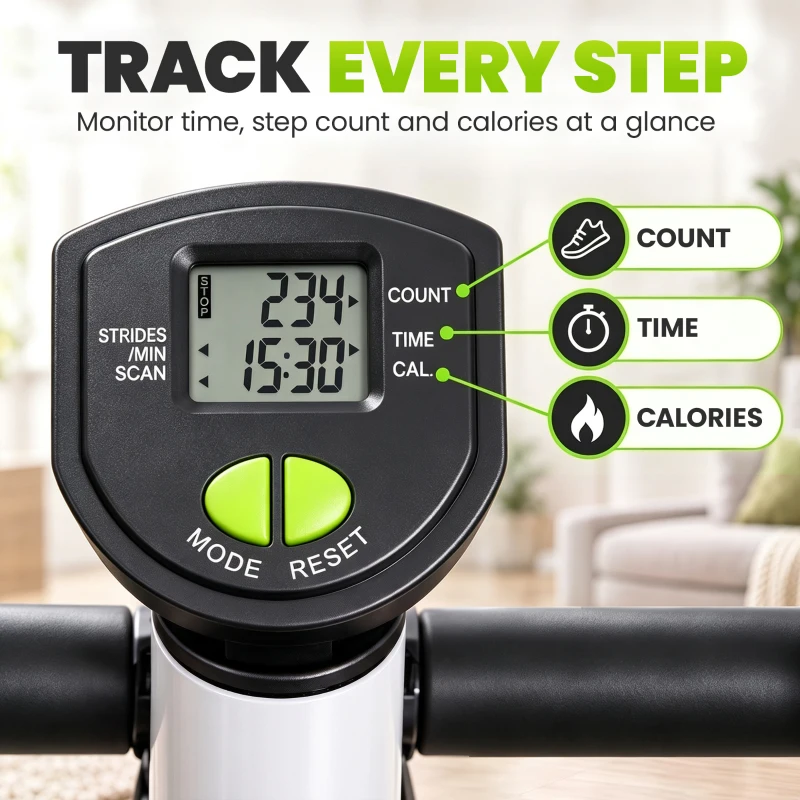 HOMCOM Twister Stepper, Step Machine with Adjustable Resistance, LCD Screen - White