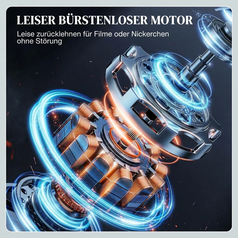 HOMCOM Elektrischer Relaxsessel mit Massage & Wärme, leisem Motor und Memory-Funktion, Grau