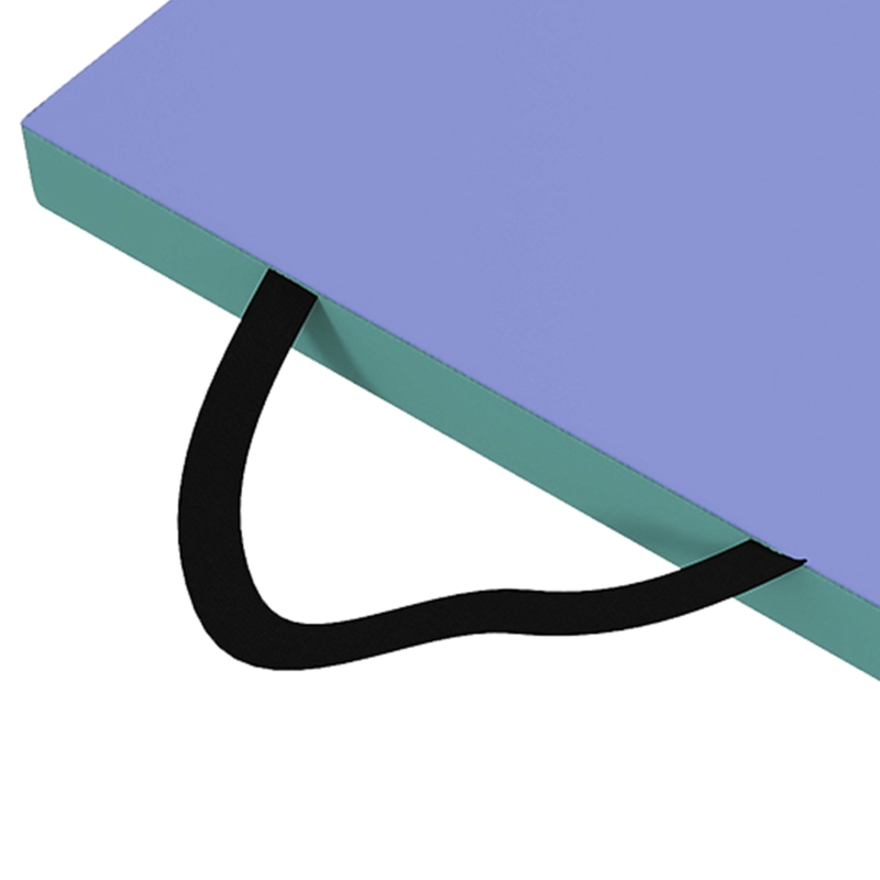 SPORTNOW Foldable Gymnastics Mat, 6 ft Long & Four Folding Thick Exercise Tumbling Mat with Carrying Handles, Green & Purple