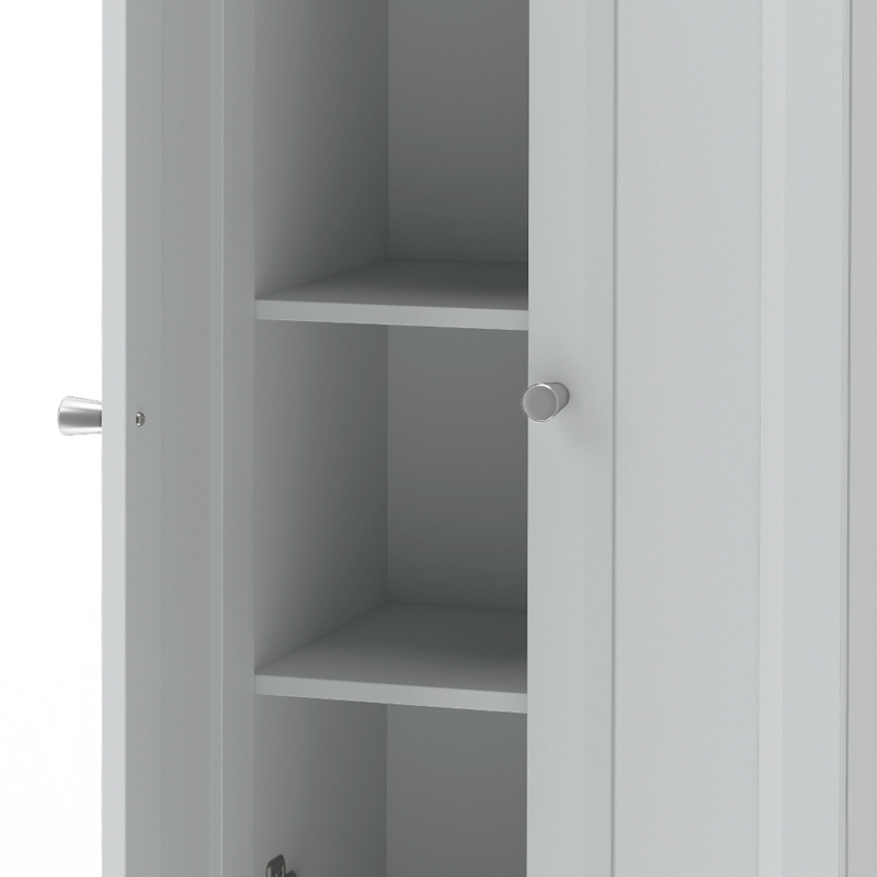 HOMCOM Narrow Bathroom Cabinet, Slim Storage Cabinet with 2 Doors & 4 Tiers, Freestanding Narrow Cupboard