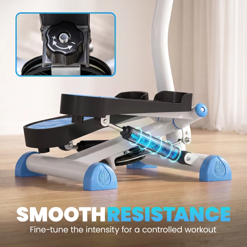 HOMCOM Twister Stepper, Step Machine with Adjustable Resistance, LCD Screen - Blue