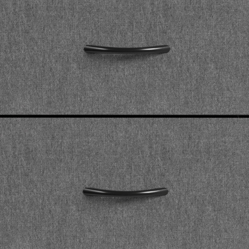 HOMCOM Chest of Drawers, Dresser with 4 Fabric Drawers, 4 Pockets, 2 Hooks and Steel Frame, Storage Unit, Grey