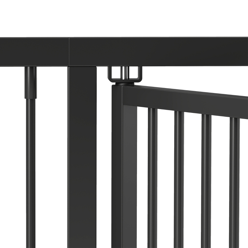 PawHut 180cm Extra Tall Cat Gate, Adjustable Pet Gate with 74-100 cm Wide, Pressure Fit, Pull-Ring Latch, Black