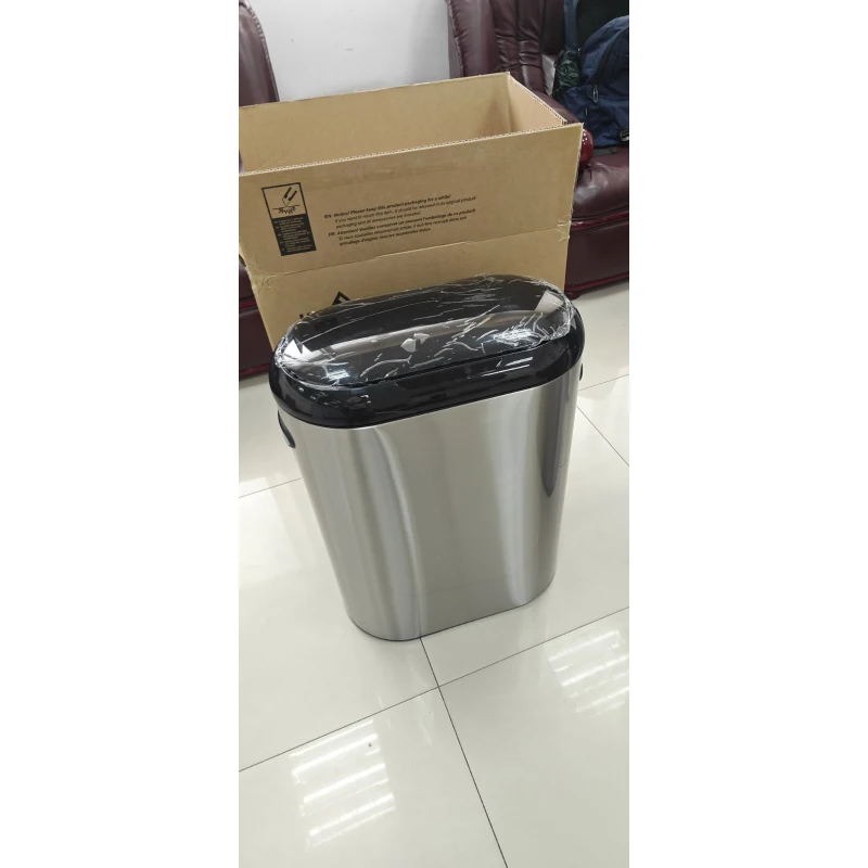 HOMCOM Poubelle automatique pour cuisine avec capteur de mouvement infrarouge, poubelle à capteur 50L en argent