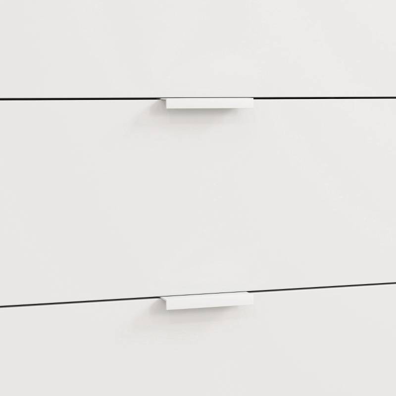 HOMCOM Chest of Drawers for Bedroom with LED Light & Charging Station, 9 Drawers Storage Unit/TV Stand, White