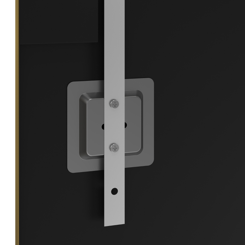 HOMCOM 40 x 110 cm Full Length Wall Mirror, Rectangular Mirror with Adjustable Hooks, Over the Door or Wall Mounted, Gold Tone