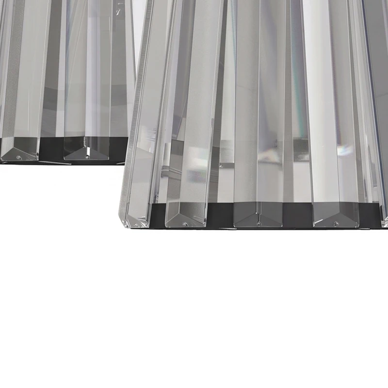 HOMCOM 3-Light Crystal Glass Ceiling Light, Triple Head with Dual Mounting, Modern Ceiling Lamp for Living Room, Black