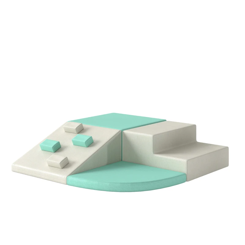AIYAPLAY Parcours Motricité Bébé 4PCS, Motricité Bébé en Mousse EPE, Antidérapante, 1-3 Ans, 80 x 80 x 20 cm, Vert Clair