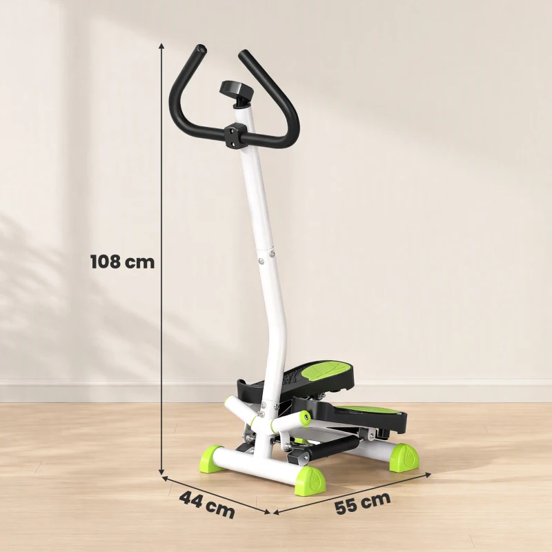HOMCOM Twister Stepper, Step Machine with Adjustable Resistance, LCD Screen - White