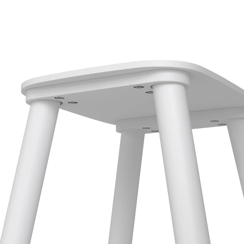 AIYAPLAY Bureau et Chaise pour Enfant 2 Pièces avec Plateau de Construction en Briques et Sac en Filet, 3 à 6 Ans, Blanc