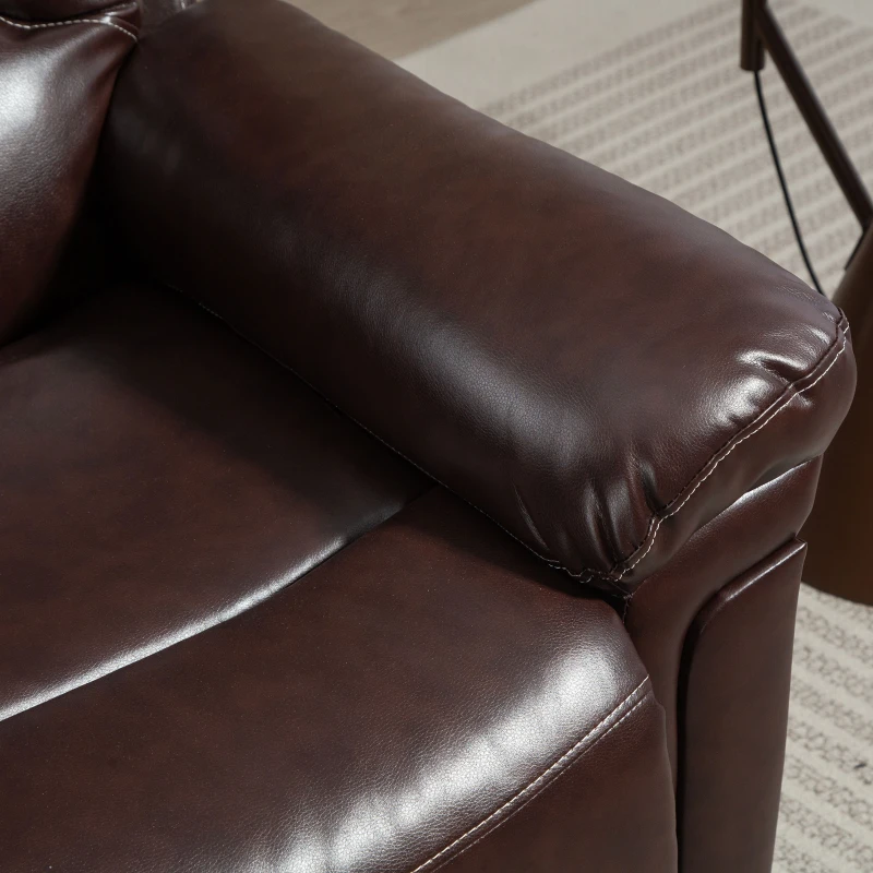 HOMCOM Riser Recliner Chair with Massage and Heat, Electric Lift Recliner Armchair for Elderly with Spring Cushion, Brown