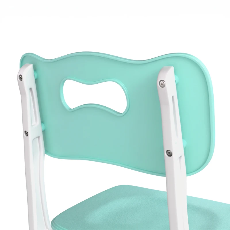 AIYAPLAY 2 PCS Kids Desk Chairs, 3 Level Height Adjustable Children's Chairs with Backrest for 1.5-8 Years, Max Load 50KG, Green