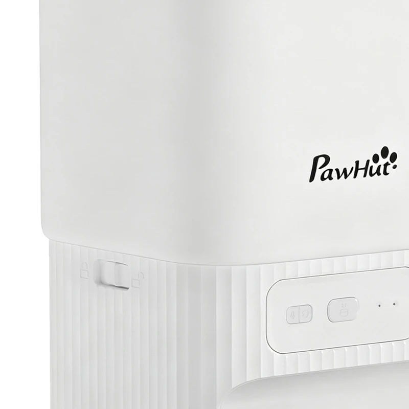 PawHut 7L Automatic Cat Feeder with App Control, 2.4G/5G WiFi, Timer, 15 Meals/Day, Dual Power, 10s Voice Recording, Anti-Clog