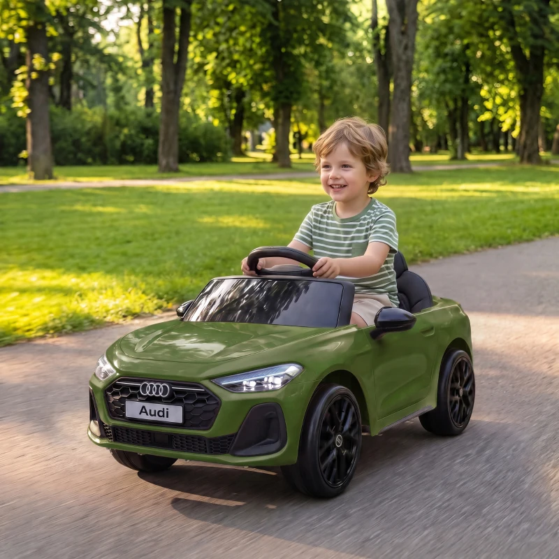 AIYAPLAY Macchina Elettrica per Bambini 12V Audi A5L con Telecomando, 2 Motori e Telecomando, Verde