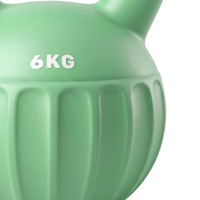SPORTNOW Kettlebell for Strength Training Kettle Bell with Non-Slip Handle 6 kg Green