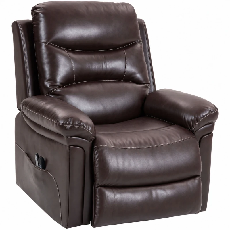 HOMCOM Riser Recliner Chair with Massage and Heat, Electric Lift Recliner Armchair for Elderly with Spring Cushion, Brown