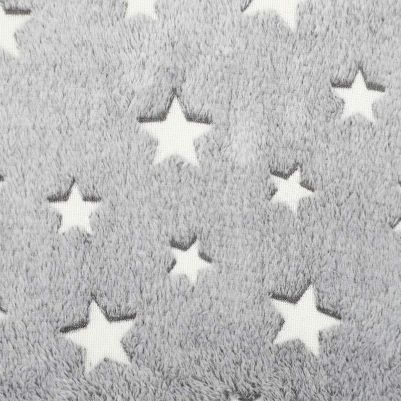 AIYAPLAY Canapé enfant 2 en 1, fauteuil pour enfant avec étoiles phosphorescentes, dépliable en méridienne, gris