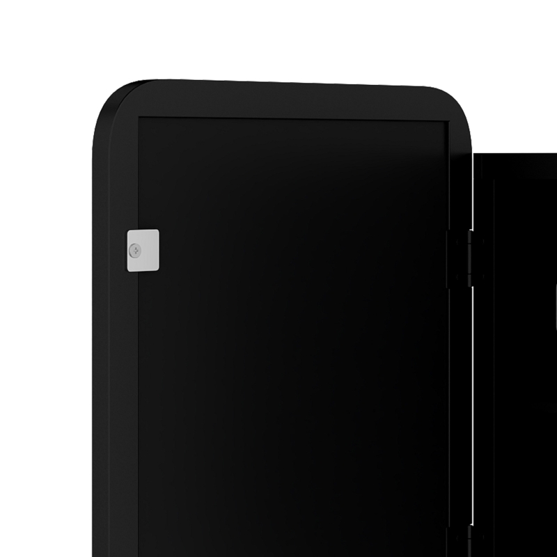 HOMCOM Bathroom Medicine Mirror Cabinet, Bathroom Wall Cabinet with Storage, Magnetic Door and Adjustable Shelf, Black