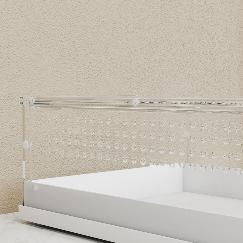 PawHut Acrylic Reptile Terrarium with Top Sliding Door, Vents, for Leopard Gecko, Hognose Snake, Tarantula
