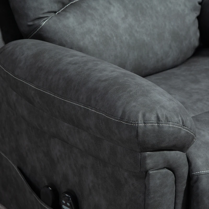 HOMCOM Riser Recliner Chair with Massage and Heat, Electric Lift Recliner Armchair for Elderly with Spring Cushion, Grey