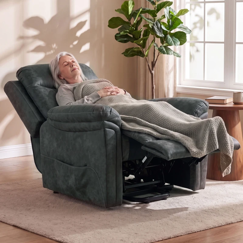 HOMCOM Power Lift Recliner Chair with Vibration Massage, Heat, USB - Grey