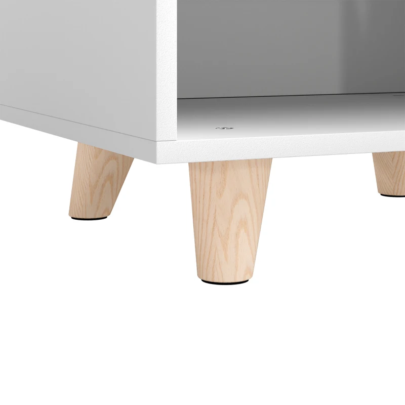 AIYAPLAY Table de Chevet Enfant avec Tiroir, Poignée en Forme de Nuage, pour Chambre d'Enfant, 34 x 31 x 25 cm, Blanc