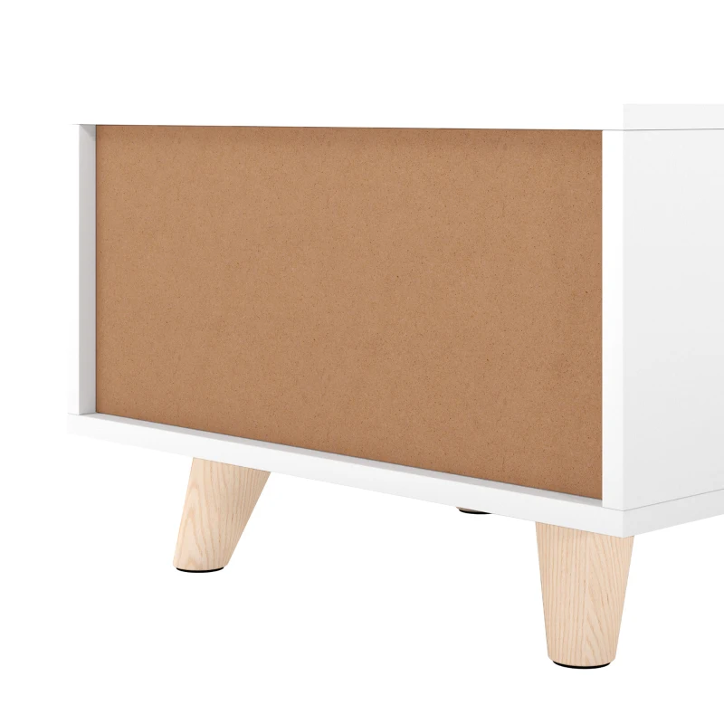 AIYAPLAY Table de Chevet Enfant avec Tiroir, Poignée en Forme de Nuage, pour Chambre d'Enfant, 34 x 31 x 25 cm, Blanc